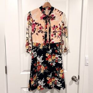 Stevie Hender Floral Tie Dress - Size S
